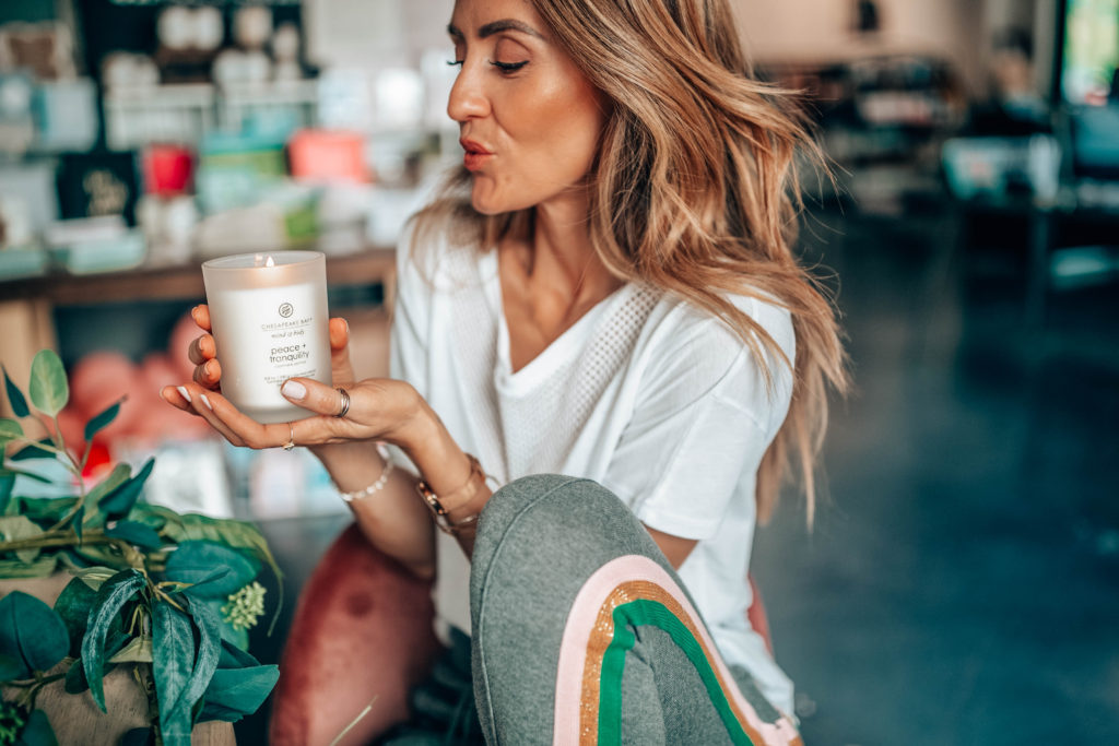 Chesapeake Bay Candle Peace & tranquility - Babbleboxx review featured by popular Indianapolis style blogger, Karina Style Diaries