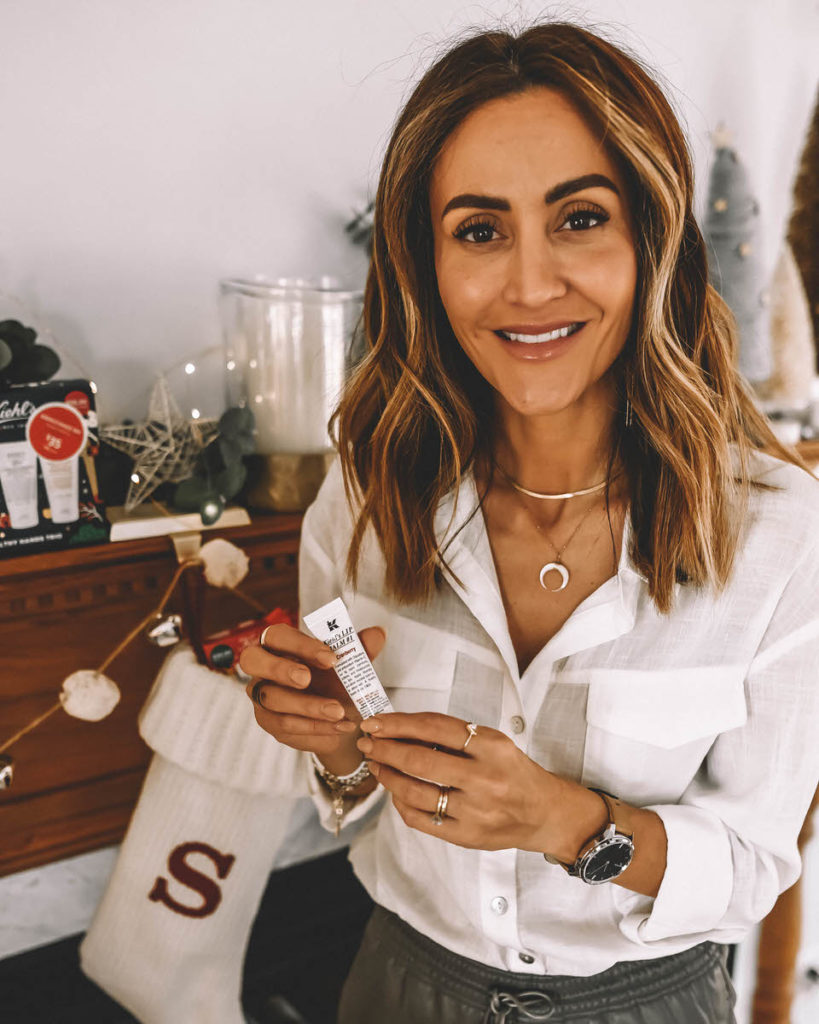 Kiehl's stocking stuffers Christmas mantle