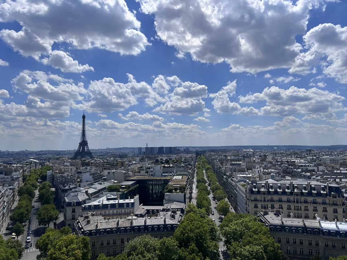 Arc du Triomphe view from the top