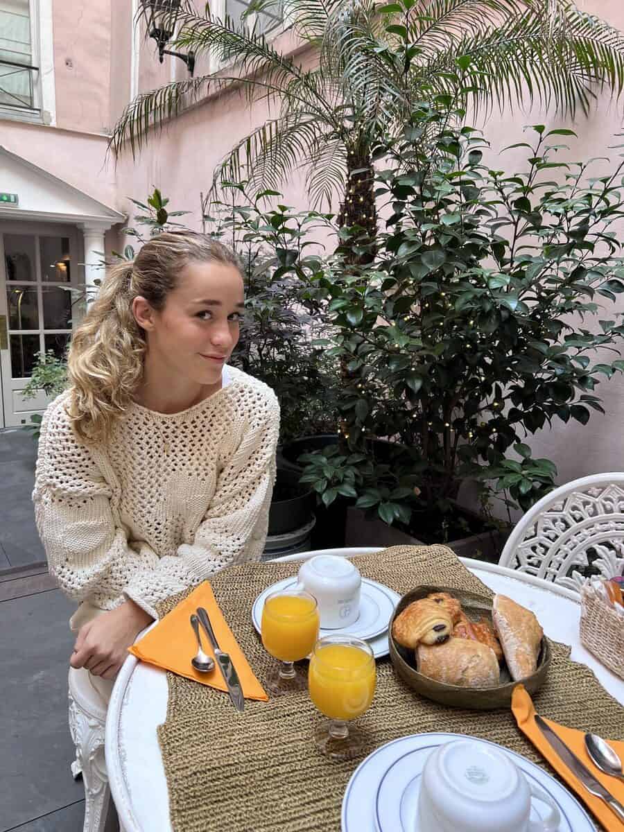 Bella Reske at Hotel Du Danube Breakfast, Paris 