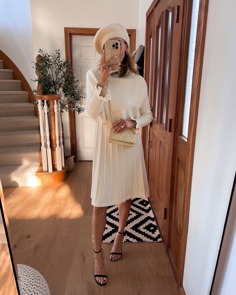 Karina wears amazon sweater dress