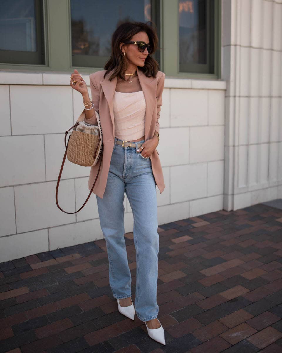 Agolde Lana mid-rise jeans outfit