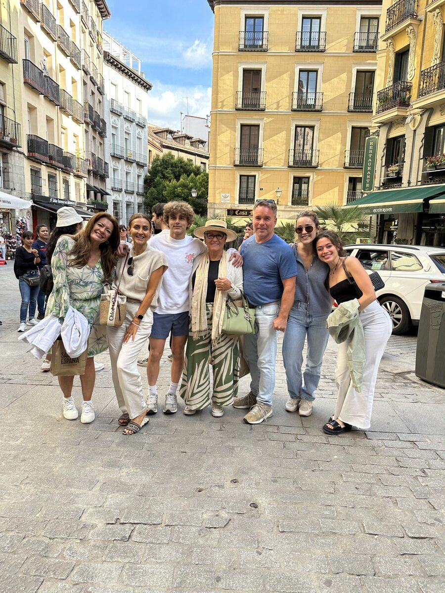 Family Pic outside of the restaurant