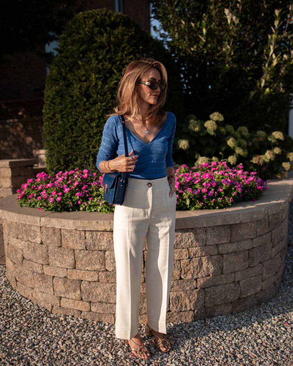 Sezane Wide leg pant outfit