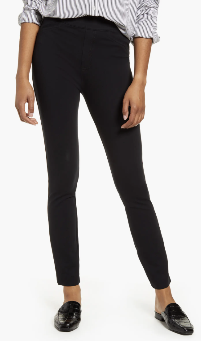 spanx black ponte pants