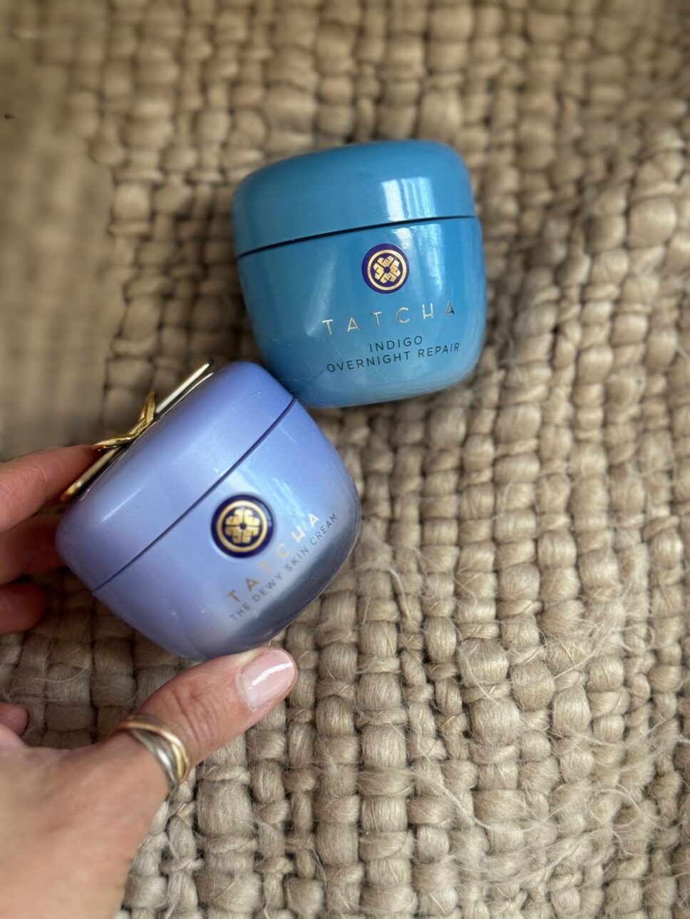 tatcha dewy skin cream and tatcha indigo overnight repair