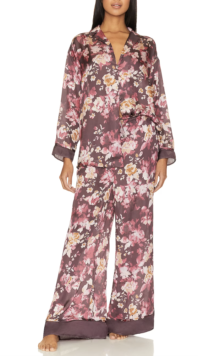 free people floral pajama set