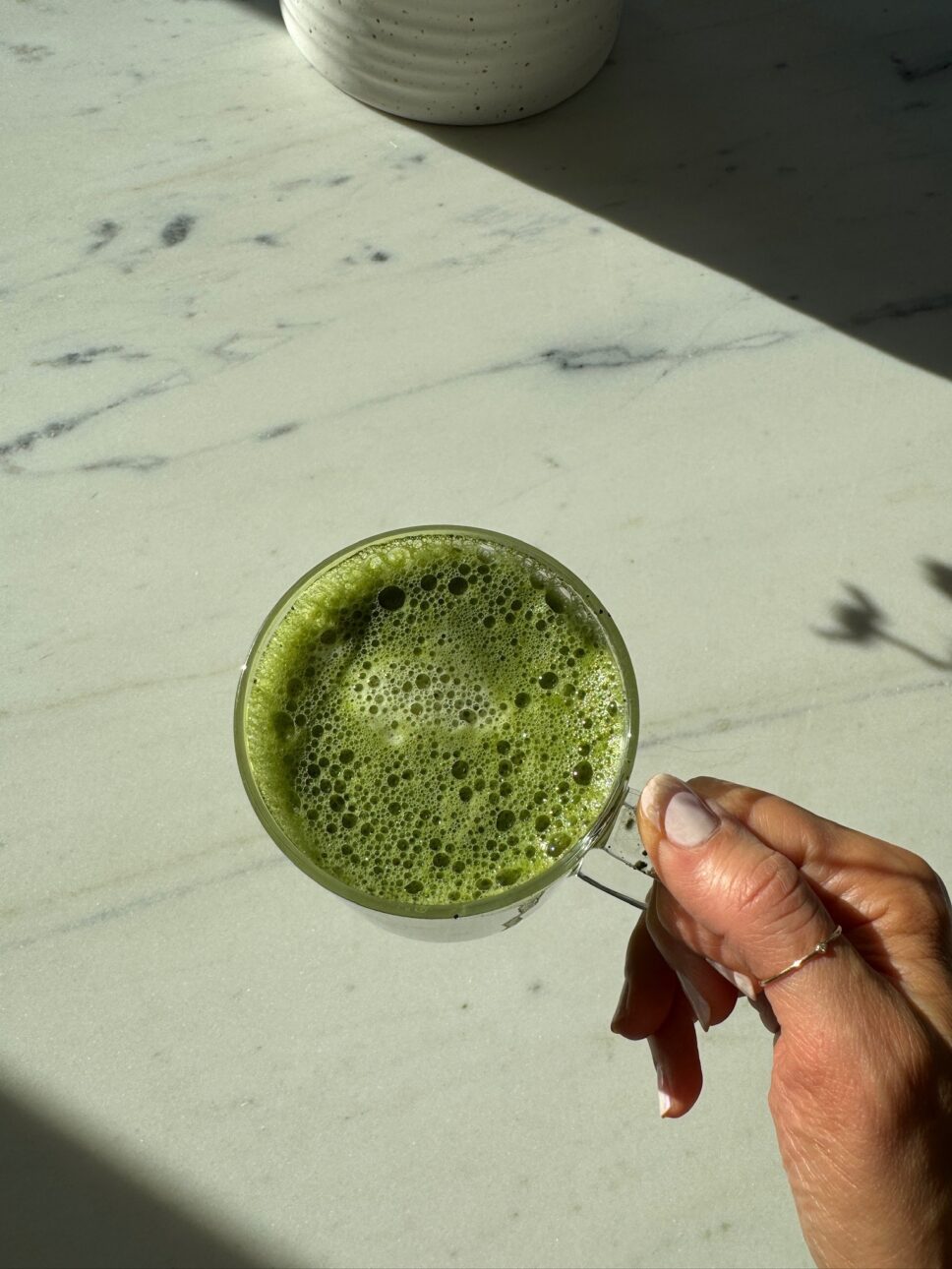 cup of pique matcha