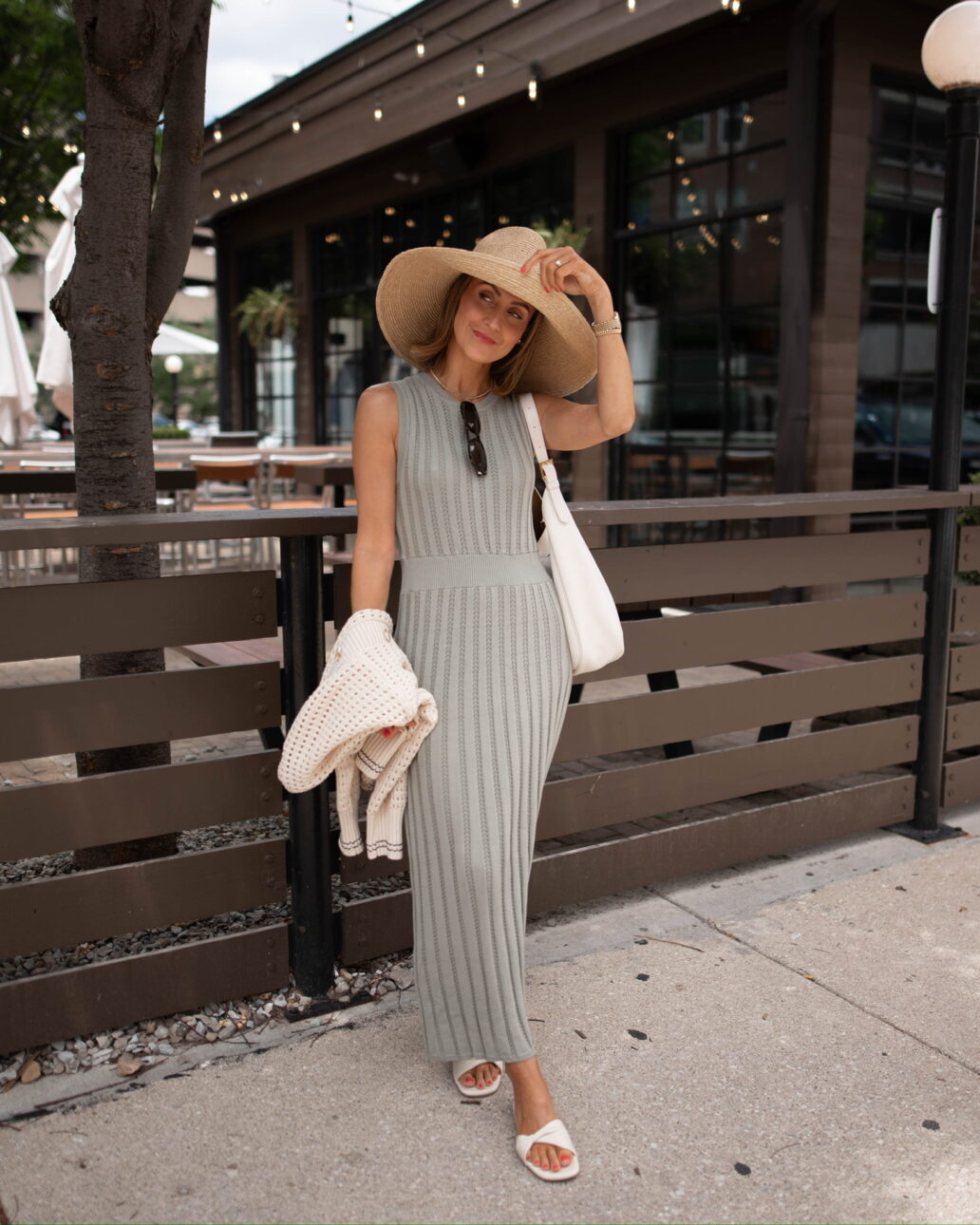 Varley ribbed sweater tank dress