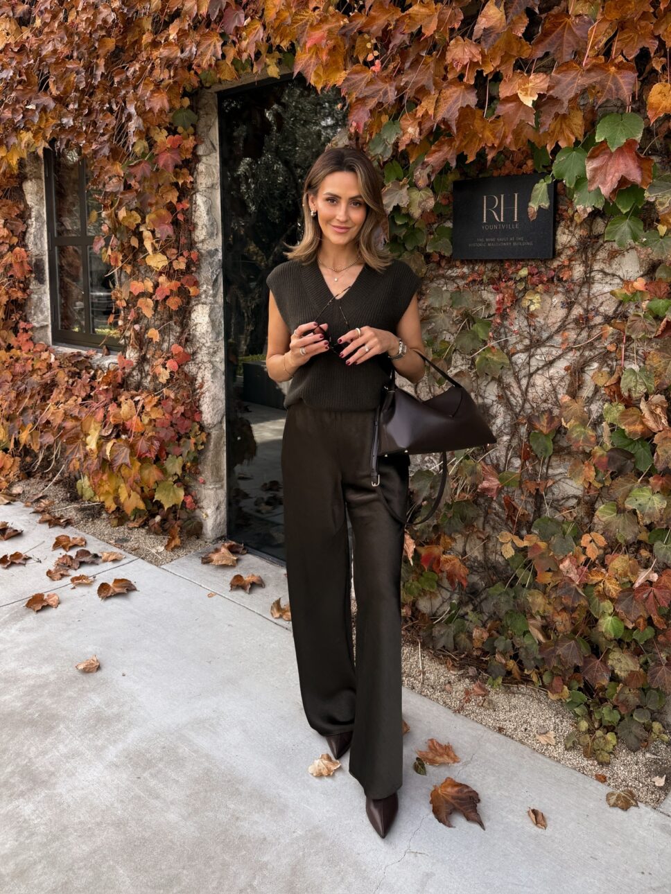 What to Wear Wine Tasting in the Winter Collared Tweed Jacket and Pants